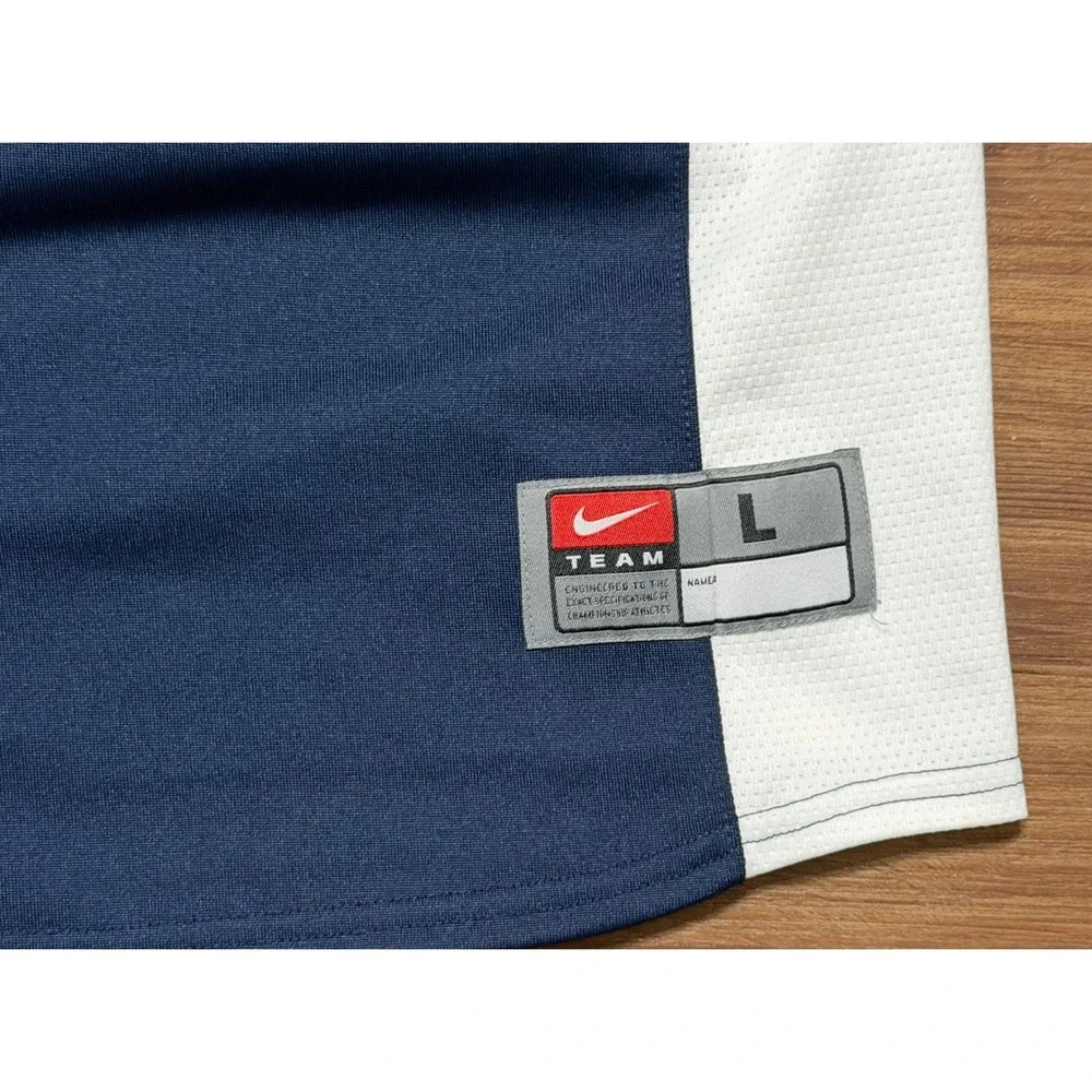 Nike Team North Carolina Tar Heels Baseball Jersey #55 Navy Blue Mens Sz L